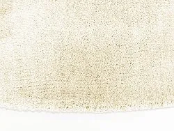 Rundt tæppe - Recycled PET with viscose look (offwhite)