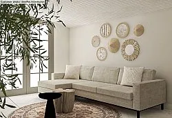 Rundt tæppe - Siliana (beige)