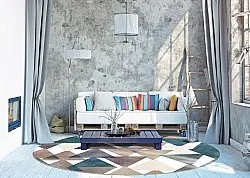 Rundt tæppe - Branco (multi)