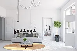 Rundt tæppe - Nisa (brun/beige)