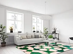 Wilton-tæppe - Chia (grøn/beige)