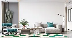 Wilton-tæppe - Chia (grøn/beige)