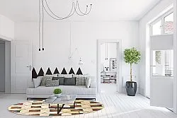 Rundt tæppe - Evisa (multi)