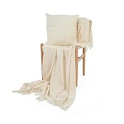 Plaid - Veya cotton throw (fløde)