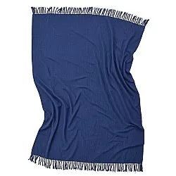 Plaid - Veya cotton throw (marineblå)