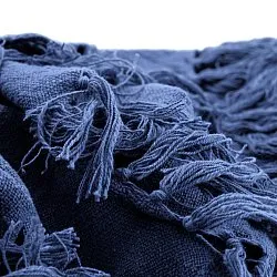 Plaid - Veya cotton throw (marineblå)