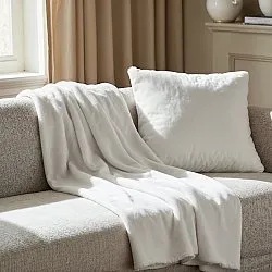Tæpper - Aranga Super Soft Throw (hvid)