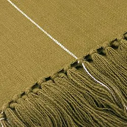 Tæpper - Bomuldsplaid - Martina Stripe (grøn/hvid)