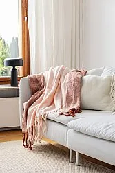 Tæpper - Plaid i uldblandning - Carol (lyserød)