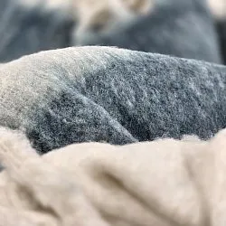 Tæpper - Plaid i uldblandning - Carrie (blå)