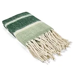 Tæpper - Plaid i uldblandning - Charlotte (grøn)