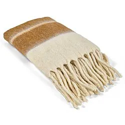 Tæpper - Plaid i uldblandning - Charlotte (gul)