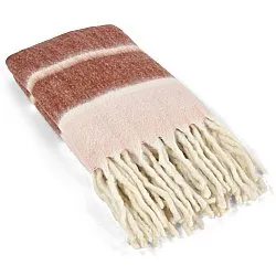 Tæpper - Plaid i uldblandning - Charlotte (lyserød)