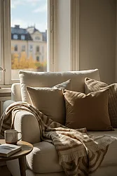 Tæpper - Uldmixplaid - Melody (brun/beige)