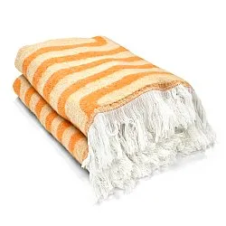 Tæpper - Uldmixplaid - Melody (beige/orange)