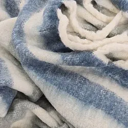 Tæpper - Plaid i uldblandning - Monica (blå)