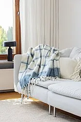 Tæpper - Plaid i uldblandning - Rachel (blå)