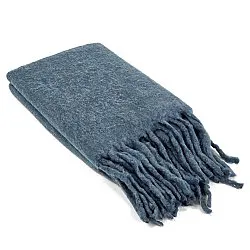 Tæpper - Plaid i uldblandning - Samantha (blå)