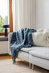 Tæpper - Plaid i uldblandning - Samantha (blå)