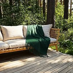 Tæpper - Plaid i uldblandning - Samantha (grøn)