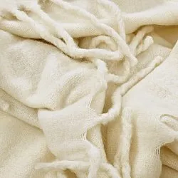 Tæpper - Plaid i uldblandning - Samantha (offwhite)