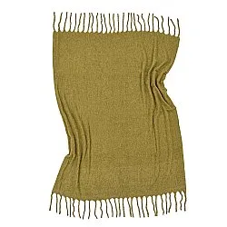 Tæpper - Uldmixplaid - Samantha (olivengrøn)
