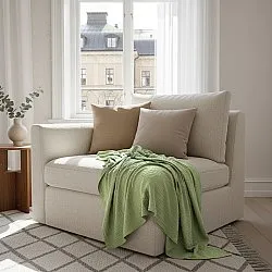 Tæpper - Vanja Throw (lysegrøn)