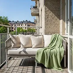 Tæpper - Vanja Throw (lysegrøn)