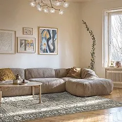 Fladvævet tæppe - Alvand (sort)