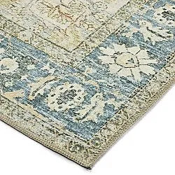 Fladvævet tæppe - Alvand (blå)