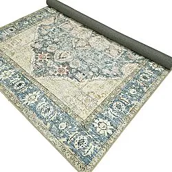 Fladvævet tæppe - Alvand (blå)