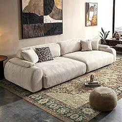 Fladvævet tæppe - Alvand (rød)