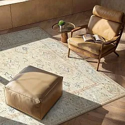 Fladvævet tæppe - Amena (beige)