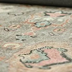 Fladvævet tæppe - Amena (blå)