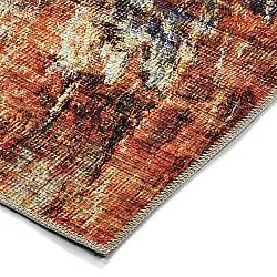 Fladvævet tæppe - Bechar (rød/multi)