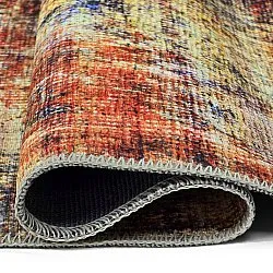 Fladvævet tæppe - Bechar (rød/multi)