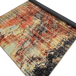 Fladvævet tæppe - Bechar (rød/multi)