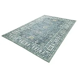 Fladvævet tæppe - Benaluna (blå/grøn)