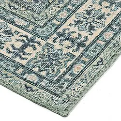 Fladvævet tæppe - Benaluna (blå/grøn)