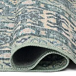 Fladvævet tæppe - Benaluna (blå/grøn)