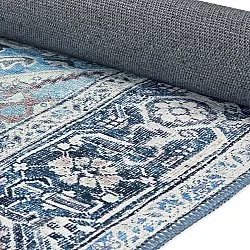 Fladvævet tæppe - Birjand (blå)