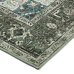 Fladvævet tæppe - Birjand (grøn)