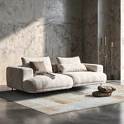 Fladvævet tæppe - Calla (gul)