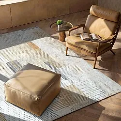 Fladvævet tæppe - Calla (gul)