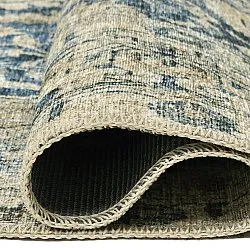 Fladvævet tæppe - Delvar (blå)