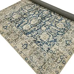 Fladvævet tæppe - Delvar (blå)