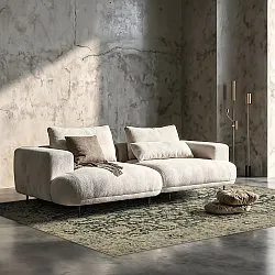 Fladvævet tæppe - Delvar (grøn)