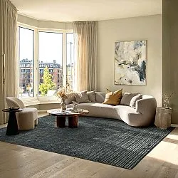 Fladvævet tæppe - Elarion (sort)