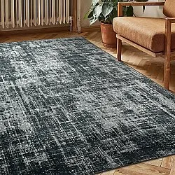 Fladvævet tæppe - Elira (sort)