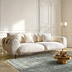 Fladvævet tæppe - Elira (grå)